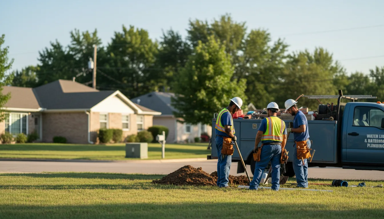 Residential water line and bathroom plumbing service in Elton, PA